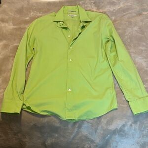 Express Vibrant Lime Dress Shirt